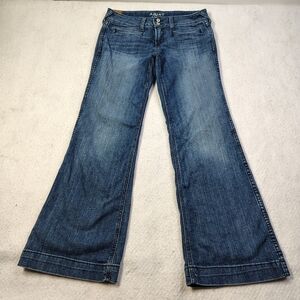 Ariat Jeans Womens 29S Blue Bell Ella Stretch Outseam Wide Leg Trouser 10018360